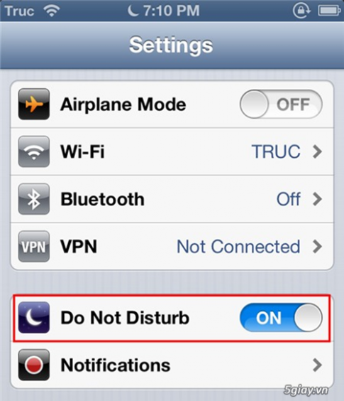 “Do Not Disturb” Tinh nang ban nen biet tren Iphone