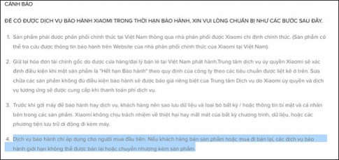 Xiaomi tu choi bao hanh may khong chinh chu, nguoi dung Viet hoang mang