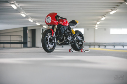 Ducati Scrambler 1100 ban do Cafe Racer den tu DeBolex