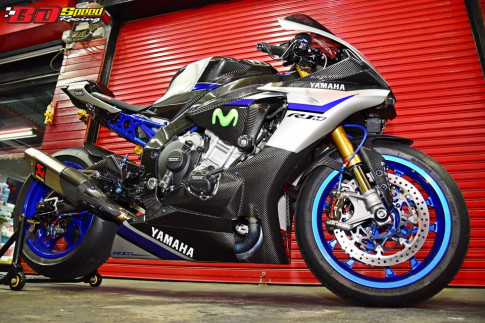 Yamaha R1M day suc hap dan voi body Carbon fiber