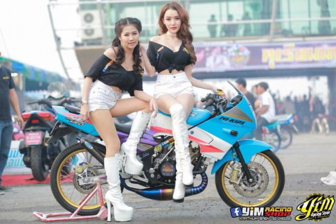 Kawasaki Kips 150 do cuc chat do dang cung bong hong cua biker Thailand
