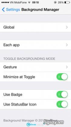 Background Manager: tweak chạy đa nhiệm thực trên iOS 7