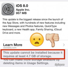 Cách khắc phục lỗi thiếu bộ nhớ khi cập nhật iOS 8