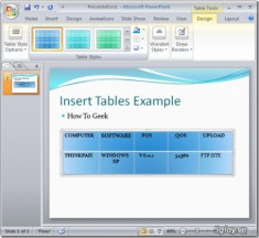 Cách tạo bảng trong PowerPoint 2007