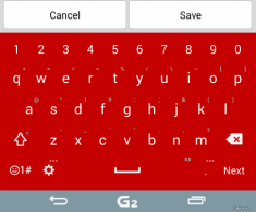 Cài đặt theme Android L cho bàn phím LG G3: đỏ, tím, cam đủ màu
