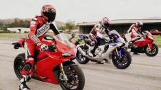 [Clip] Yamaha R1 2015, Ducati 1299 Panigale S và BMW S1000RR 2015 so tài trên đường thẳng 400m