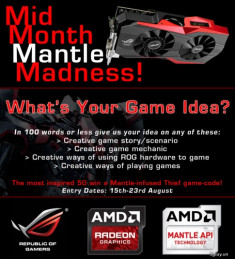Cuộc thi “Cuồng điên cùng Mantle” với ROG và AMD sẽ diễn ra trong giữa tháng 8/2014