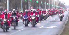 Dàn moto pkl với hàng loạt ông già noen chào đón giáng sinh