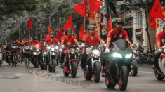 Hàng chục xe mô tô PKL tham gia diễu hành ở Hải Phòng