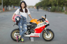 Honda MSX phong cách xe đua MotoGP của nữ biker Vĩnh Long