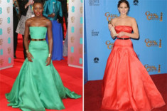 Jennifer Lawrence và Lupita Nyong‘o đọ phong cách thảm đỏ