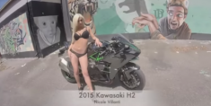 Kawasaki Ninja H2R khiêu gợi cùng người mẫu...