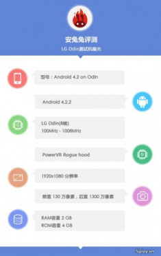 Lộ thông số kỹ thuật “khủng” của LG G3
