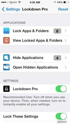 Lockdown Pro iOS 7 – bảo vệ toàn diện ứng dụng của bạn trên iOS 7