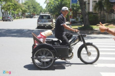 Mô bi lết chế 3 bánh sidecar độc đáo tại Sài Gòn