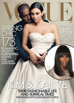 Naomi Campbell cười chuyện Kim-Kanye lên bìa Vogue