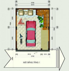 Nhà 5 tầng 40 m2 có garage