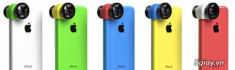 Olloclip giới thiệu bộ ống kính cho Iphone 5 có đủ màu (hợp với iPhone 5c), giá 59,99 USD