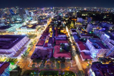 Sài Gòn về đêm nhìn từ trên cao