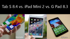 So sánh cấu hình Tab S 8.4“, iPad Mini Retina và LG G Pad 8.3”