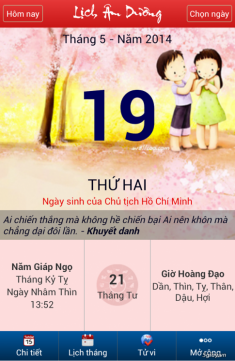 Tải Lịch Vạn niên 2014 cho Android (Hoàn toàn miễn phí)