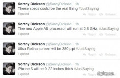 [Tin đồn] iPhone 6: Màn hình Ultra Retina, 2.6GHz A8, mỏng 5.5mm