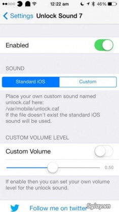 Tweak UnlockSound7: đem âm báo unlock trở lại với iOS 7