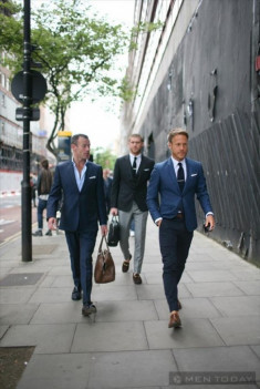Street style các quý ông bên lề Tuần lễ thời trang xuân hè 2014 London