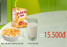 Flakes n Milk - món mới bổ dưỡng cho bữa sáng