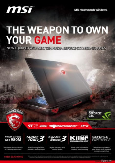 Laptop chơi game MSI đầu tiên được trang bị NVIDIA GeForce GTX 900M