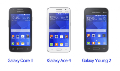 Samsung công bố giá bán của Galaxy Core II, Ace 4 và Young 2