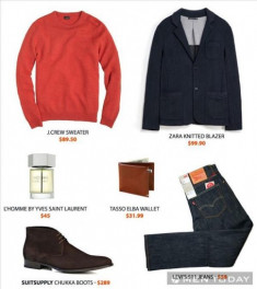 Set đồ mùa đông nam tính và lịch lãm cùng sweater cam