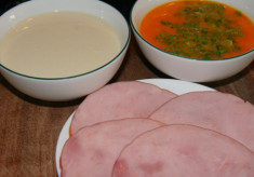 Trứng chiên cuộn jambon