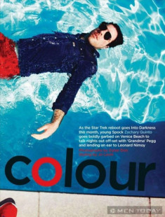 Zachary Quinto nổi bật với trang phục sắc màu trên GQ