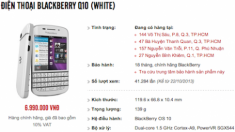 Blackberry Q10 chính hãng giảm giá còn 7 triệu đồng