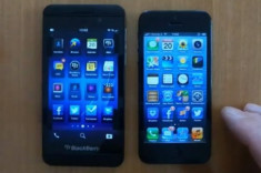BlackBerry Z10 so dáng và tốc độ với iPhone 5