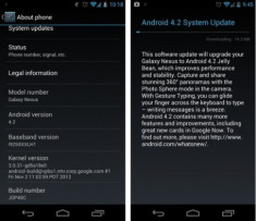 Galaxy Nexus là smartphone đầu tiên lên Android 4.2 Jelly Bean