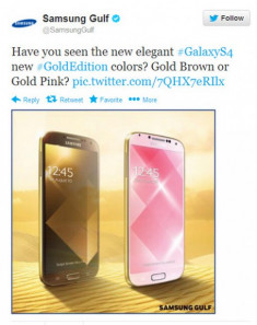 Galaxy S4 cũng có vỏ vàng giống iPhone 5S