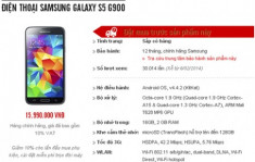 Galaxy S5 bán ở Việt Nam 11/4, giá chính hãng 15,9 triệu đồng