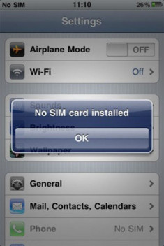iPhone 4S dính lỗi không nhận thẻ SIM