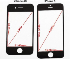 Mặt màn hình của iPhone 5 mỏng hơn 4S