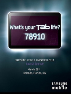 Samsung ra Galaxy Tab 8,9 inch ngày 22/3 tới
