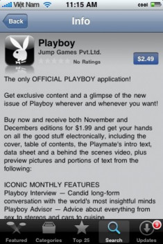 Ứng dụng Playboy lên App Store cho iPhone