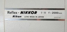 Ảnh ống kính Nikon Reflex-Nikkor 2000mm f/11
