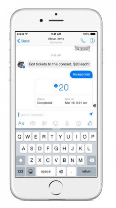 Facebook Messenger cho phép người dùng Mỹ gửi tiền cho bạn bè