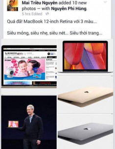 Giới công nghệ Việt Nam sôi sục vì MacBook 12 inch mới của Apple