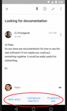 Google giới thiệu tính năng “Smart Reply” cho inbox – gợi ý trả lời em