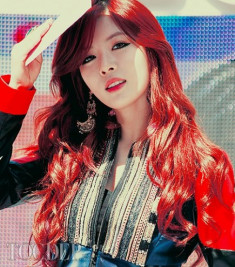 Màu tóc nhuộm nâu đỏ cực đẹp sao kpop hàn quốc 2016