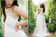 10 mẫu váy cưới đẹp cho nàng bầu