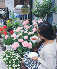 Vườn nhỏ nhiều hoa, rau trái của nàng dâu Việt ở Nhật